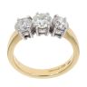 18ct Yellow Gold Diamond Trilogy Ring