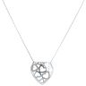 9ct White Gold 0.10ct Diamond Heart Pendant and Chain 18"