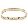 9ct Yellow and Rose Gold Diamond Cut Hinged Clogau Bangle