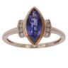 9ct Yellow Gold 0.10ct Brilliant Cut Diamond and Tanzanite Ring