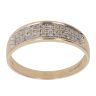 9ct Yellow Gold 0.25ct Brilliant Cut Diamond Three Row Ring