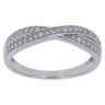 18ct White Gold 0.20ct Brilliant Cut Diamond Crossover Ring