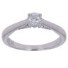 18ct White Gold 0.45ct Flower Cut Diamond Solitaire Ring