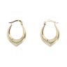 9ct Yellow Gold Pearshape 17mm Creole Earrings