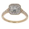 18ct Yellow Gold 1.00ct Brilliant, Baguette and Princess Cut Diamond Cluster Ring