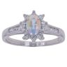9ct White Gold Coated Cubic Zirconia Cluster Ring