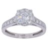 18ct White Gold 0.85ct Brilliant Cut Diamond Cluster Ring