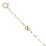 14ct Yellow Gold Star Charm Bracelet 8"