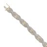 9ct Yellow Gold 2.75ct Single Cut Diamond Crossover Bracelet 7"