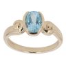 9ct Yellow Gold Created Topaz Single Stone Ring