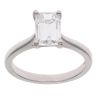Platinum 1.52ct Emerald Cut Lab Grown Diamond Solitaire Ring