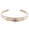 9ct Yellow Gold Amethyst Torque Bangle