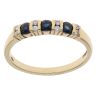 18ct Yellow Gold 0.12ct Diamond and Sapphire Ring