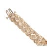 14ct Yellow Gold 5.50ct Baguette Cut Diamond Chevron Bracelet 6.5"