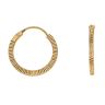 22ct Yellow Gold Square Dot Hoop Earrings