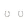 Silver Cubic Zirconia Horseshoe Earrings By Icesia