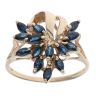 9ct Yellow Gold Sapphire Fancy Cluster Ring