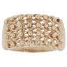 9ct Yellow Gold Four Row Keeper Ring