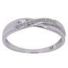 9ct White Gold 0.05ct Brilliant Cut Diamond Crossover Ring