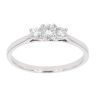 9ct White Gold Certificated Diamond Trilogy Ring