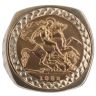 9ct Yellow Gold 1982 Elizabeth II Half Sovereign Coin Ring