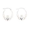 Silver Mini Claddagh Creole Earrings by Icesia