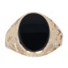 9ct Yellow Gold Onyx Patterned Signet Ring