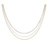 Silver, Yellow and Rose Gold Plated Layering Chains Set of Three