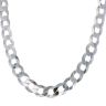 Silver Flat Curb Chain 22"