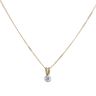 18ct Yellow Gold 0.15ct Brilliant Cut Diamond Solitaire Pendant and Chain 18"