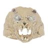 9ct Yellow And White Gold 0.25ct Diamond Lion Signet Ring