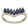 9ct Yellow Gold Sapphire Wishbone Ring