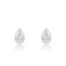 9ct White Gold Lab Grown Diamond Pear Shaped Earrings Studs G VS