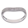 9ct White Gold 0.10ct Brilliant Cut Diamond Wishbone Ring