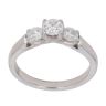 18ct White Gold 0.50ct Brilliant Cut Diamond Trilogy Ring