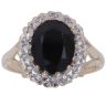 9ct Yellow Gold 0.08ct Diamond and Sapphire Cluster Ring