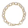 9ct Yellow Gold Cubic Zirconia Belcher Bracelet 8"