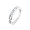 9ct White Gold 0.85ct Brilliant and Princess Cut Lab Grown Diamond Eternity Ring