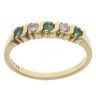 18ct Yellow Gold 0.12ct Diamond And Emerald Ring