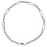 Silver Rope Bar Link Bracelet 7.5" By Icesia