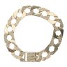 9ct Yellow Gold Patterned Curb Bracelet 8"