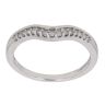 18ct White Gold 0.10ct Diamond Wishbone Ring