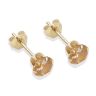 9ct Yellow Gold Champagne Cubic Zirconia Stud Earrings 5mm