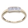 9ct Yellow Gold Cubic Zirconia Three Stone Ring