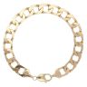 9ct Yellow Gold Plain Curb Bracelet 8.5"