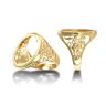 9ct Yellow Gold St George Full Sovereign Ring Mount