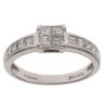 18ct White Gold 0.55ct Princess Cut Diamond Cluster Ring