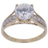 14ct Yellow Gold Cubic Zirconia Single Stone Ring