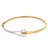 22ct Yellow and White Gold Two Tone Hinged Bangle