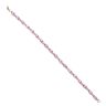 9ct Yellow Gold 0.02ct Diamond and Pink Gemstone Bracelet 7.5"